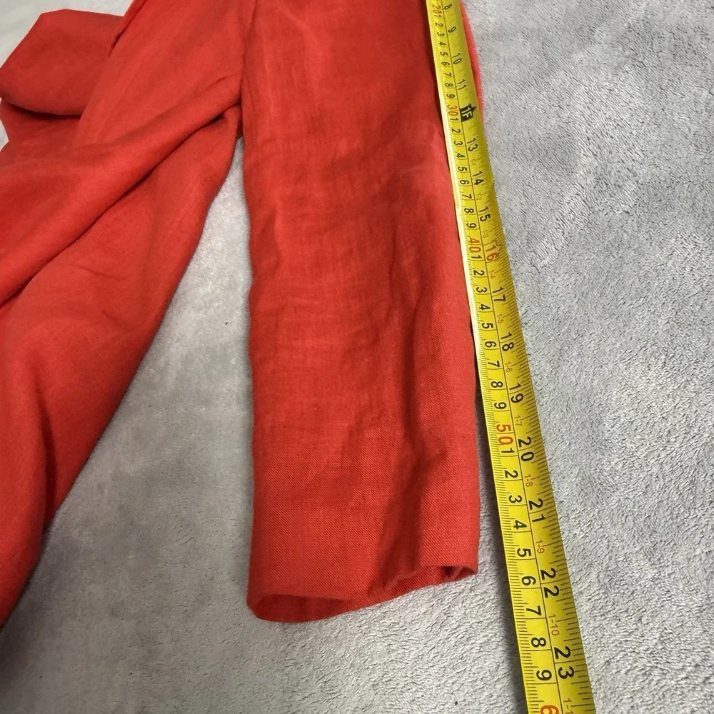 Talbots Petites 100% Irish Linen Skirt Suit Red Blazer 2P Skirt 4 Classic Set